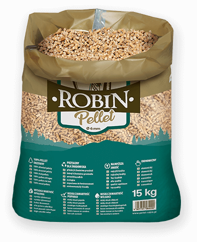 worek pelletu opałowego Robin do kupienia w Grodzisku Wielkopolskim lub sklepie internetowym